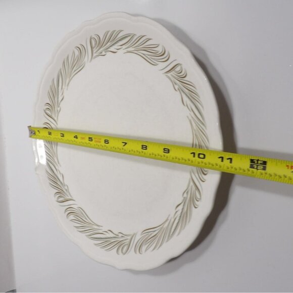 Syralite Syracuse Scroll Leaf Pattern Restaurant Dinner Plate 10-3/4" wide - Picture 2 of 10
